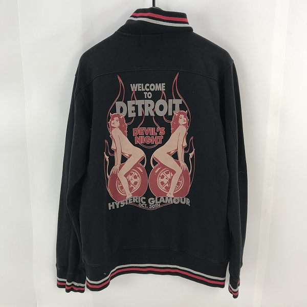 実際に弊社で買取させて頂いたHYSTERIC GLAMOUR/ヒステリックグラマー DEVIL'S NIGHT ジップアップ スウェット 4CJ-0843 Lの画像 1枚目