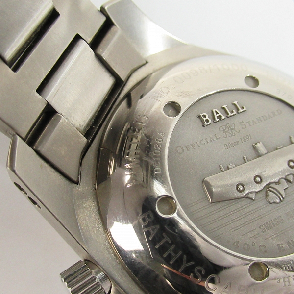 実際に弊社で買取させて頂いた【難有り】BALL WATCH/ボールウォッチ エンジニア ハイドロカーボン トリエステクロノ DC1026A-SJ-BKの画像 5枚目