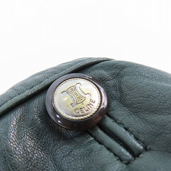 実際に弊社で買取させて頂いたCELINE/セリーヌ ビンテージ 総柄ライナー ラム レザー ブルゾン/46の画像 5枚目