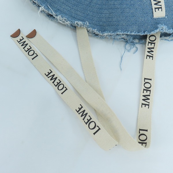 実際に弊社で買取させて頂いた【JPタグ】LOEWE/ロエベ フレイド フィッシャーマン ハット  デニム＆カーフ K820HF1X26/57の画像 8枚目