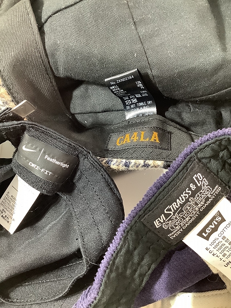 実際に弊社で買取させて頂いた【おまとめ/未使用含む】ナイキ/リーバイス/カシラ 等 キャップ/ハンチング帽/ニット帽 他 メンズ/レディースの画像 1枚目