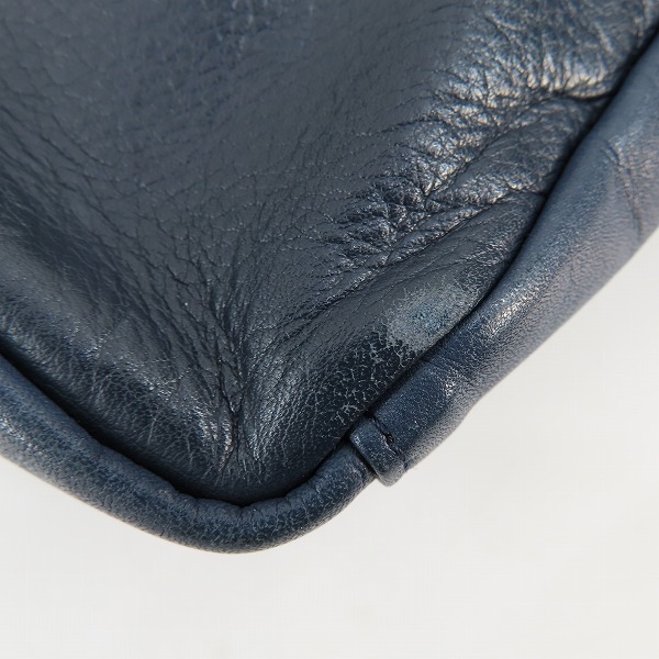 実際に弊社で買取させて頂いたPORTER/ポーター クルール ショルダーバッグ レザー ネイビーの画像 9枚目