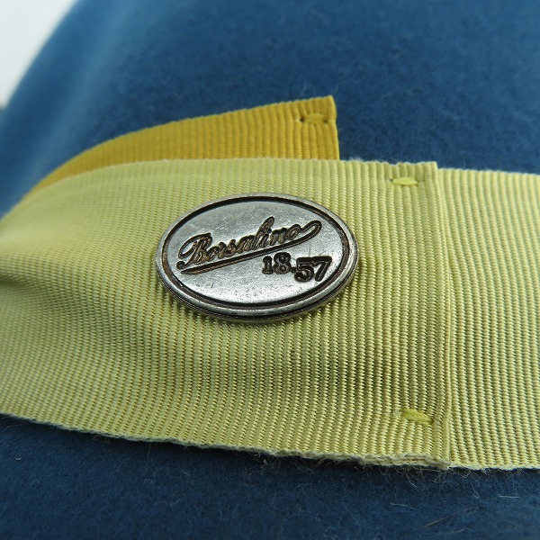 実際に弊社で買取させて頂いたBorsalino/ボルサリーノ 18.57 ロゴ  プレート フェルトハット/61の画像 7枚目