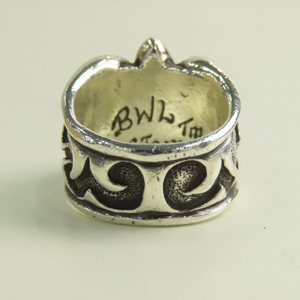 実際に弊社で買取させて頂いたBWL/ビルウォールレザー トライバルバンドブロンズスカルリング 19-21号の画像 2枚目