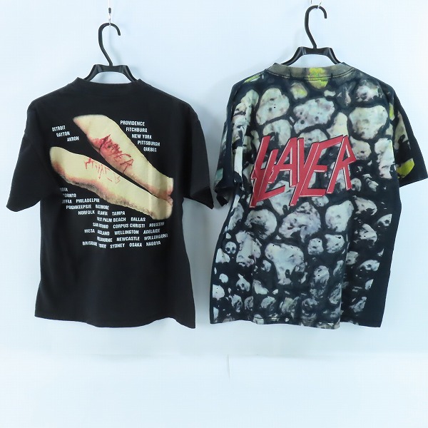 実際に弊社で買取させて頂いたBROCKUM/ブロックム SLAYER/スレイヤー 90s スカル ヴィンテージ バンドTシャツ/L 2点セットの画像 1枚目