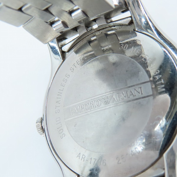 実際に弊社で買取させて頂いたEMPORIO ARMANI/エンポリオアルマーニ アナログ ウォッチ 腕時計 AR-1706【動作未確認】の画像 4枚目