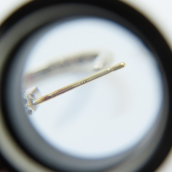 実際に弊社で買取させて頂いたCHROME HEARTS/クロムハーツ TINY CH CROSS タイニーCHクロス フープピアスの画像 6枚目