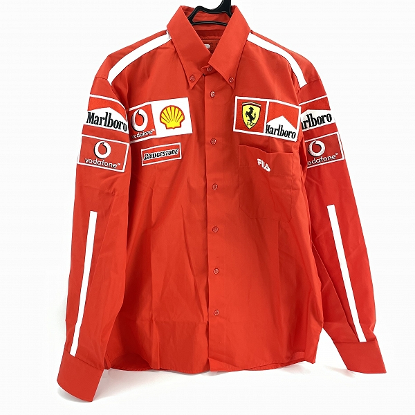 実際に弊社で買取させて頂いたFILA/フィラ Ferrari/フェラーリ Formula1/F1 長袖シャツ/M