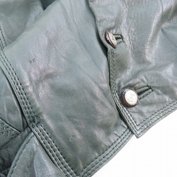 実際に弊社で買取させて頂いたCELINE/セリーヌ ビンテージ 総柄ライナー ラム レザー ブルゾン/46の画像 8枚目