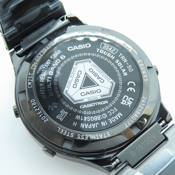実際に弊社で買取させて頂いた【未使用】 CASIO/カシオ CASIOTRON/カシオトロン 50TH ANNIVERSARY/50周年記念 TRN-50ZE-1AJRの画像 5枚目