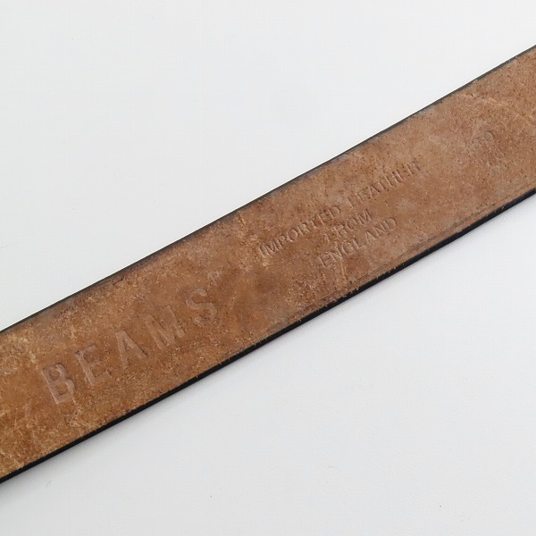 実際に弊社で買取させて頂いたBEAMS/ビームス レザーベルト ブラックの画像 4枚目