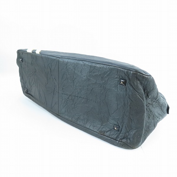 実際に弊社で買取させて頂いたRoen/ロエン 2ライン トートバッグ ブラックの画像 2枚目