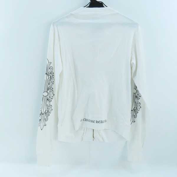 実際に弊社で買取させて頂いたCHROME HEARTS/クロムハーツ フローラルクロスプリント ダガージップアップ カーディガン/カットソー レディース/Lの画像 1枚目