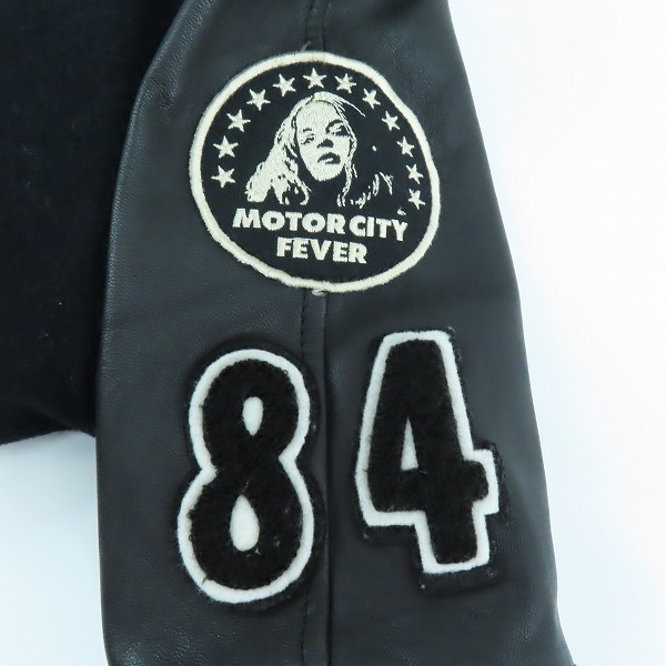 実際に弊社で買取させて頂いたHYSTERIC GLAMOUR/ヒステリックグラマー ワッペン付 袖レザースタジャン 0214AB03/Mの画像 5枚目