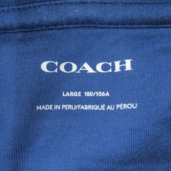 実際に弊社で買取させて頂いたCOACH/コーチ 胸ロゴ パーカー ブルー/Lの画像 2枚目