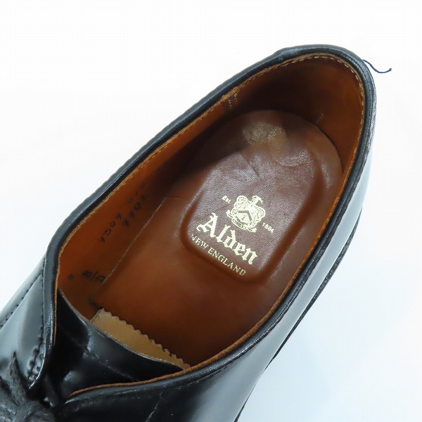 実際に弊社で買取させて頂いたALDEN/オールデン コードバン プレーントゥ レザーシューズ 9901/8の画像 4枚目