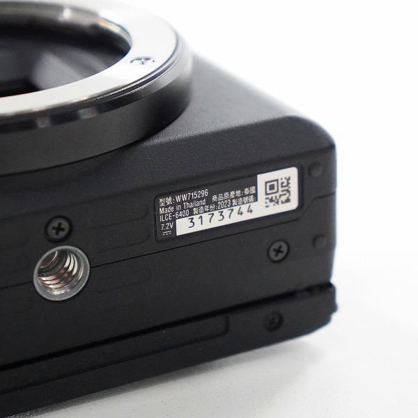 実際に弊社で買取させて頂いたSONY/ソニー α6400 ILCE-6400 WW715296 ミラーレス一眼カメラ ボディ 動作確認済みの画像 5枚目