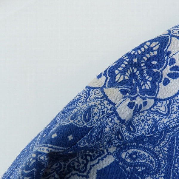 実際に弊社で買取させて頂いた【JPタグ】MONCLER/モンクレール  ペイズリー柄 半袖シャツ I20912F00003 XLの画像 7枚目