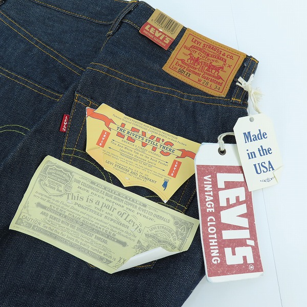 実際に弊社で買取させて頂いた【未使用】Levi's/リーバイス 1947モデル 復刻 501XX 片面タブ デニムパンツ 47501-0117 W28L34の画像 4枚目