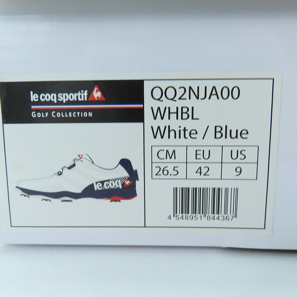 実際に弊社で買取させて頂いたle coq sportif/ルコックスポルティフ ゴルフシューズ QQ2NJA00 26.5の画像 9枚目