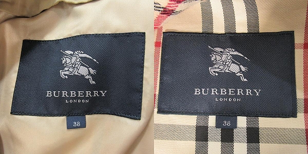実際に弊社で買取させて頂いたBURBERRY LONDON/バーバリーロンドン 裏地ノバチェック ライナー付き トレンチコート/38の画像 2枚目