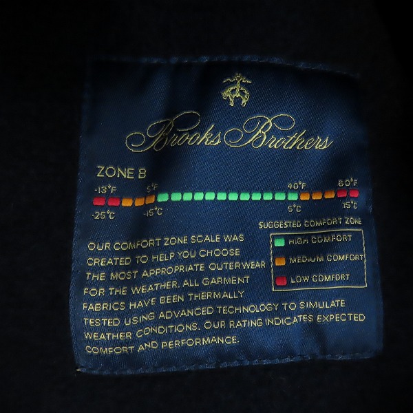 実際に弊社で買取させて頂いたBROOKS BROTHERS/ブルックスブラザーズ ウール ダッフルコート /Sの画像 4枚目