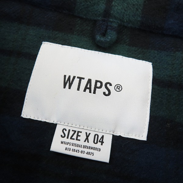 実際に弊社で買取させて頂いたWTAPS/ダブルタップス 19AW UNION LS SHIRT/タータンチェック ネルシャツ 192TQDT-SHM01/04の画像 2枚目