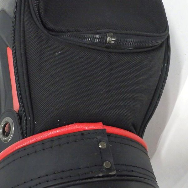 実際に弊社で買取させて頂いたTitleist/タイトリスト CB203 8.5型 6分割キャディバッグ ブラックｘホワイトｘレッドの画像 6枚目