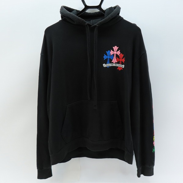 実際に弊社で買取させて頂いた【JPタグ】CHROME HEARTS/クロムハーツ マルチカラー セメタリークロスプリント プルオーバー パーカー M