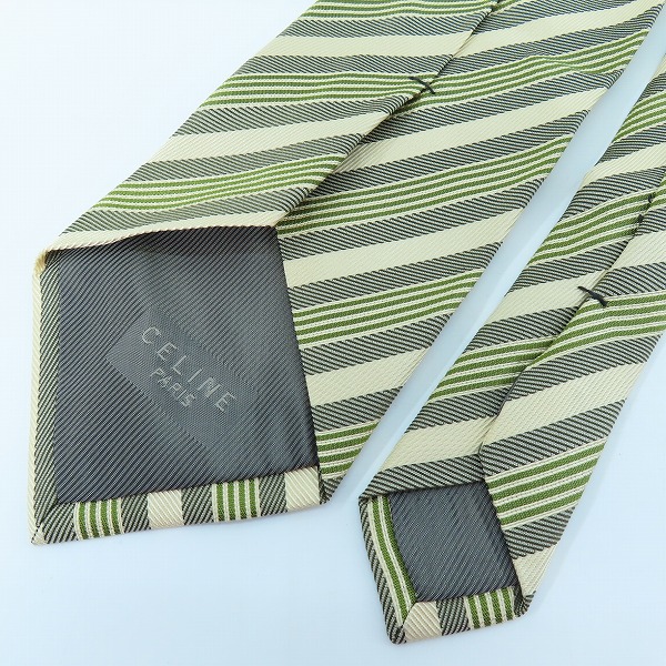 実際に弊社で買取させて頂いたCELINE/セリーヌ ストライプ シルクネクタイの画像 3枚目