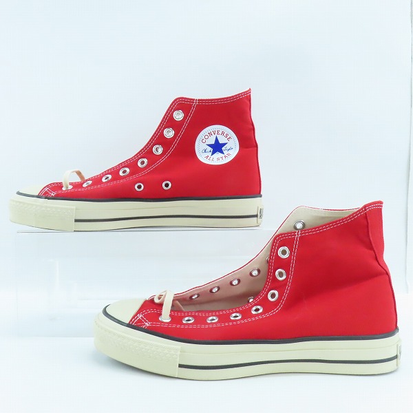 実際に弊社で買取させて頂いたCONVERSE/コンバース CANVAS ALL STAR J HI レッド スニーカー/8の画像 3枚目