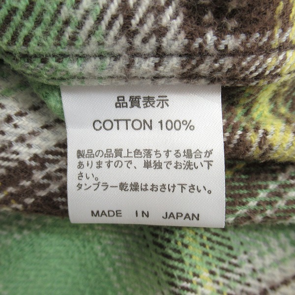 実際に弊社で買取させて頂いたTHE FLAT HEAD/ザフラットヘッド チェック フランネルシャツ 40の画像 4枚目
