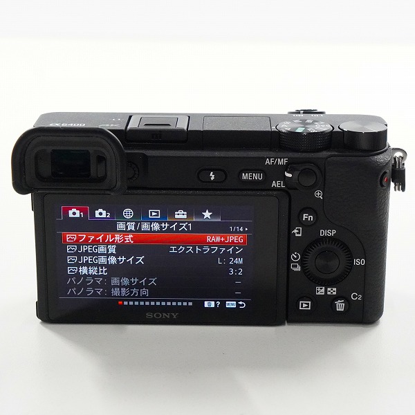 実際に弊社で買取させて頂いたSONY/ソニー α6400 ILCE-6400 WW715296 ミラーレス一眼カメラ ボディ 動作確認済みの画像 4枚目