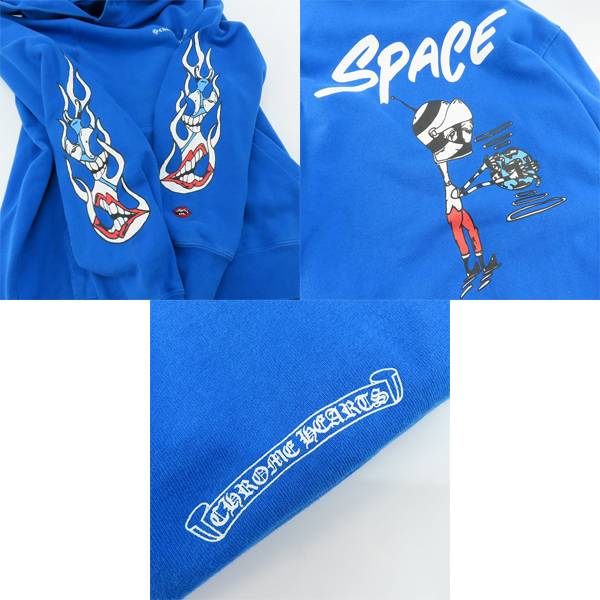 実際に弊社で買取させて頂いたCHROME HEARTS×Matty Boyクロムハーツ マッティボーイコラボ Space Hoodie パーカー/Mの画像 8枚目