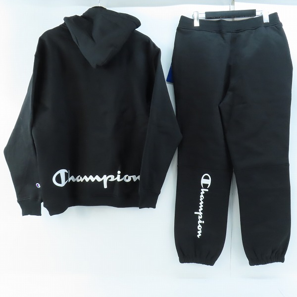 実際に弊社で買取させて頂いた【未使用】CHAMPION/チャンピオン テックウィーブ パーカー/パンツ/セットアップ 黒 C3-AS105/C3-AS202/Lの画像 1枚目