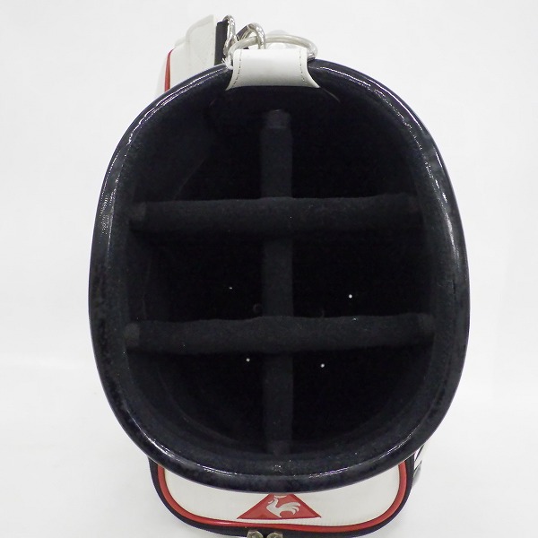 実際に弊社で買取させて頂いたle coq sportif/ルコックスポルティフ ゴルフ QQ1194 9型 6分割キャディバッグ ホワイトの画像 3枚目