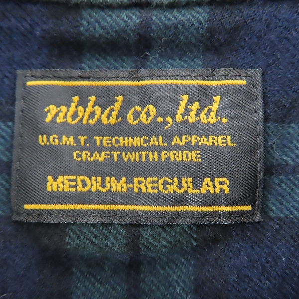 実際に弊社で買取させて頂いたNEIGHBORHOOD/ネイバーフッド DRESSING/CW-COAT チェック柄 コート 122AQNH-JKM03/mの画像 2枚目