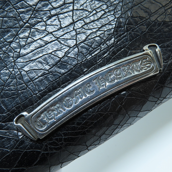 実際に弊社で買取させて頂いたCHROME HEARTS/クロムハーツ ゼロピラミッド スタッズ ガラスレザー ラウンドジップウォレット/長財布 の画像 7枚目