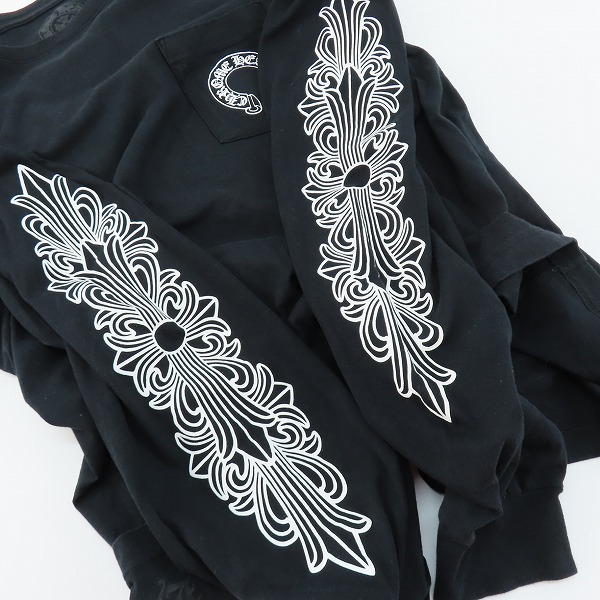 実際に弊社で買取させて頂いた【JPタグ】CHROME HEARTS/クロムハーツ ホースシュープリント ロングスリーブ/長袖 カットソー/Tシャツ/ロンT XLの画像 4枚目