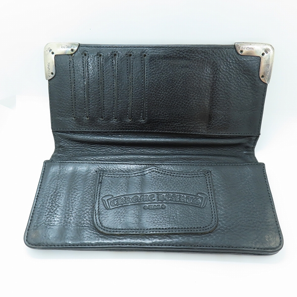 実際に弊社で買取させて頂いたCHROME HEARTS/クロムハーツ シングルフォールド ロングウォレット/長財布 チップスコーナーの画像 3枚目
