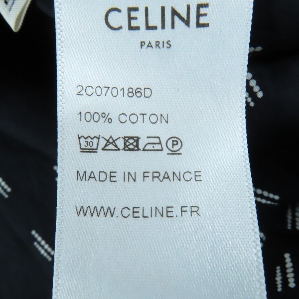 実際に弊社で買取させて頂いたCELINE/セリーヌ ダブルドットライン 総柄長袖シャツ 2C070186D/41の画像 4枚目