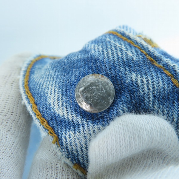 実際に弊社で買取させて頂いたLEVIS/リーバイス 80年製 501 ボタン裏刻印524 赤耳/スモールe ボタンフライ デニムパンツ/W32×L35の画像 7枚目