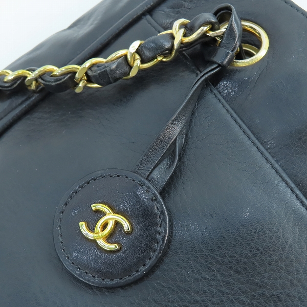 実際に弊社で買取させて頂いたCHANEL/シャネル ラムスキン チェーンショルダー 革チャームの画像 8枚目