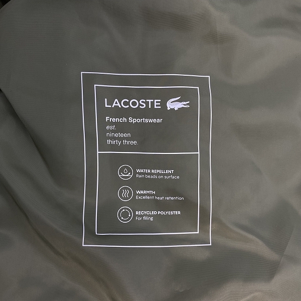 実際に弊社で買取させて頂いた【未使用】LACOSTE/ラコステ ダイヤキルティングライナージャケット ダウンジャケット BH7142-99/カーキ/USMの画像 3枚目