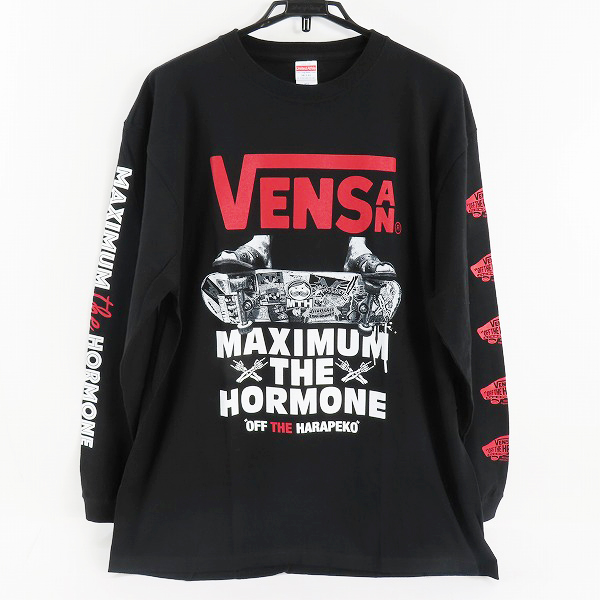 実際に弊社で買取させて頂いたMAXIMUM THE HORMONE/マキシマムザホルモン VENSAN プリント バンドTシャツ ブラック/2XL