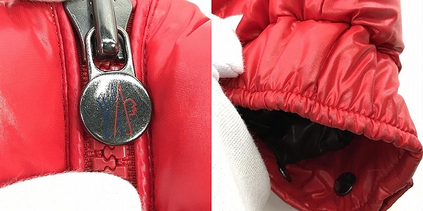 実際に弊社で買取させて頂いた【JPタグ】MONCLER/モンクレール MAYA/マヤ ダウンジャケット レッド D20914036605 68950/1の画像 9枚目