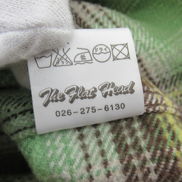 実際に弊社で買取させて頂いたTHE FLAT HEAD/ザフラットヘッド チェック フランネルシャツ 40の画像 5枚目