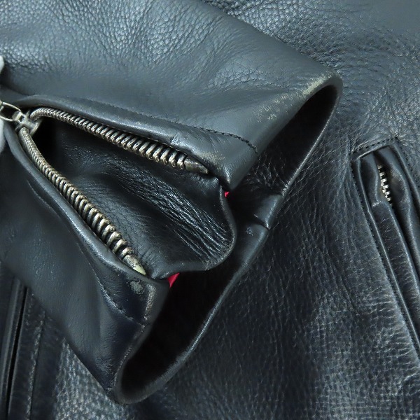 実際に弊社で買取させて頂いたBILL WALL LEATHER/BWL/ビルウォールレザー MALIBU/マリブ レザージャケット/Sの画像 7枚目