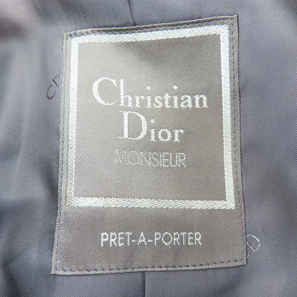 実際に弊社で買取させて頂いたChristian Dior monsieur/クリスチャンディオール ムッシュ コート 裏地ロゴ総柄/Lの画像 2枚目