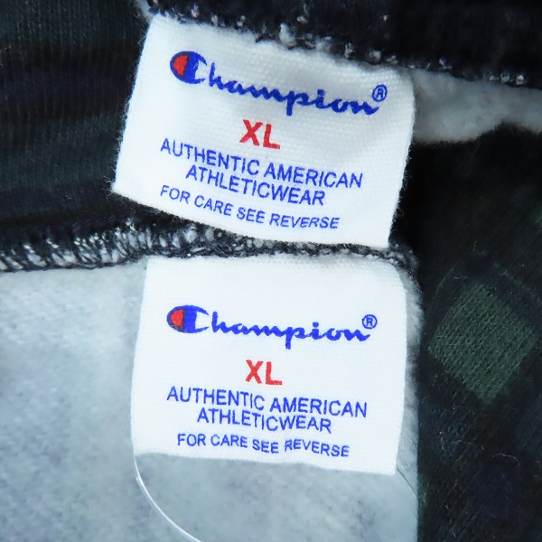 実際に弊社で買取させて頂いた【未使用】Champion/チャンピオン チェック柄 フーディパーカー/スウェットパンツ C8-Y107/C8-Y206/XLの画像 2枚目